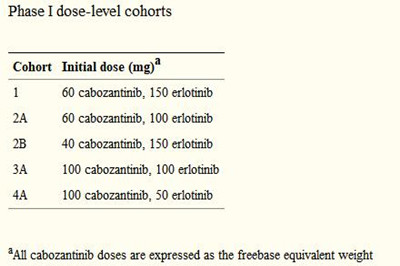 卡博替尼±厄洛替尼治疗非小细胞肺癌研究