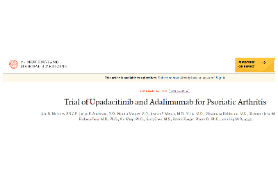30mg乌帕替尼在银屑病关节炎中的缓解优于阿达木单抗