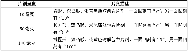 维奈克拉片(Venetoclax)片剂含量和描述